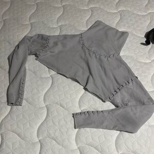 ALO Yoga Gray Cowl Neck Sweater